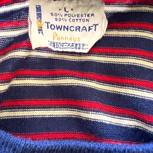 70's Striped Tshirt - Penneys Towncraft - Size Large - Striped - Picture 8 of 8